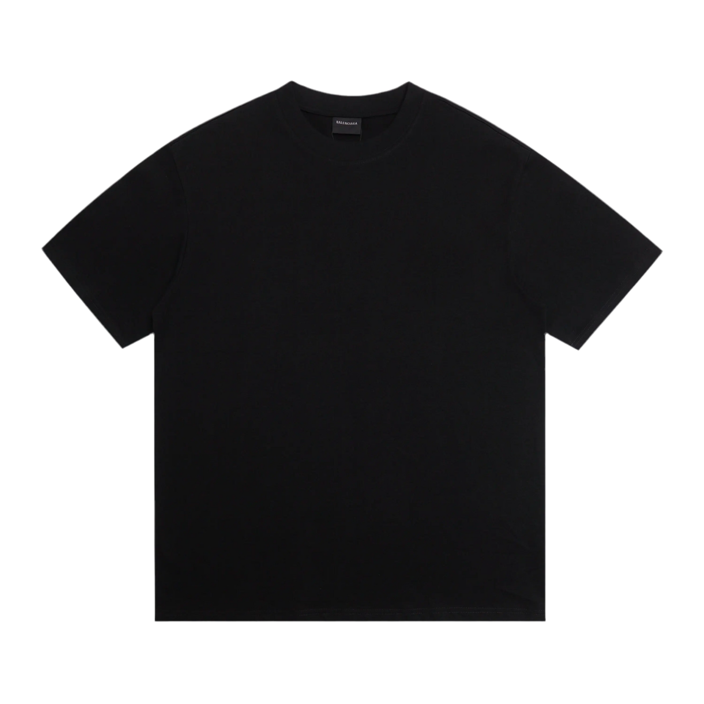 Balenciaga | Black Rhinestone Script Logo Tee | Oversized Fit Balenciaga