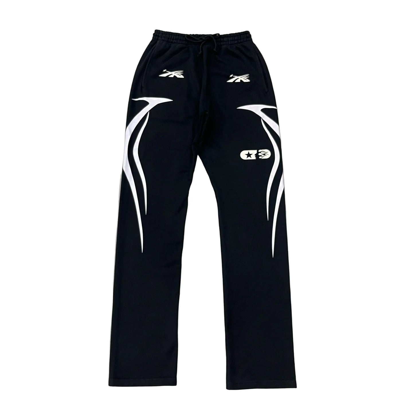 Sp5der | Logo Hoodie + Sweatpants Set | Black/White Hellstar