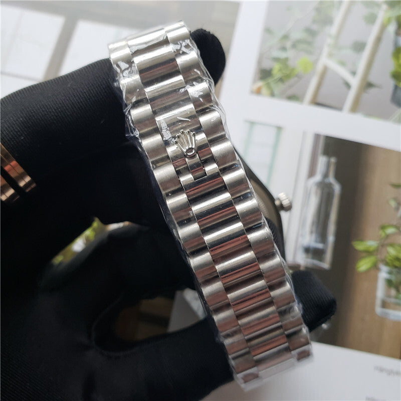 Rolex | Oyster Perpetual Day-Date | Silver & Black Dial