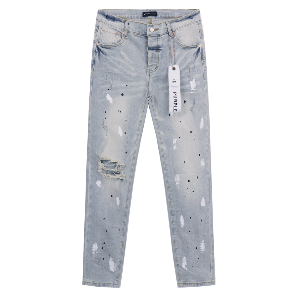 Purple Brand | P001 Skinny Jeans | Light Blue Distressed