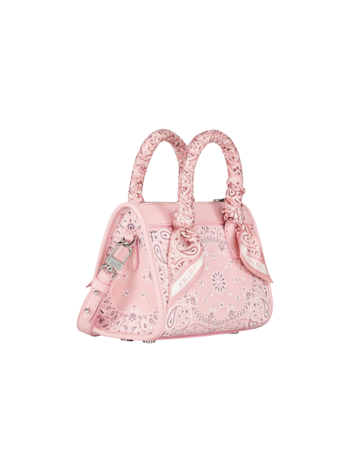 Amiri | Bandana Leather Triangle Bag | Pink