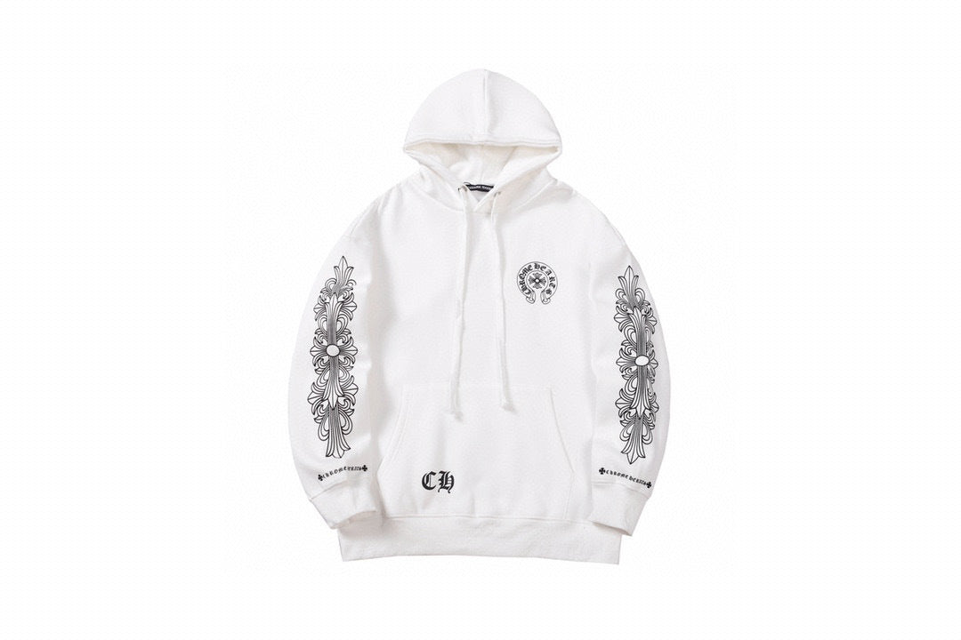 Chrome Hearts | Cross Motif Los Angeles Hoodie in Black & White