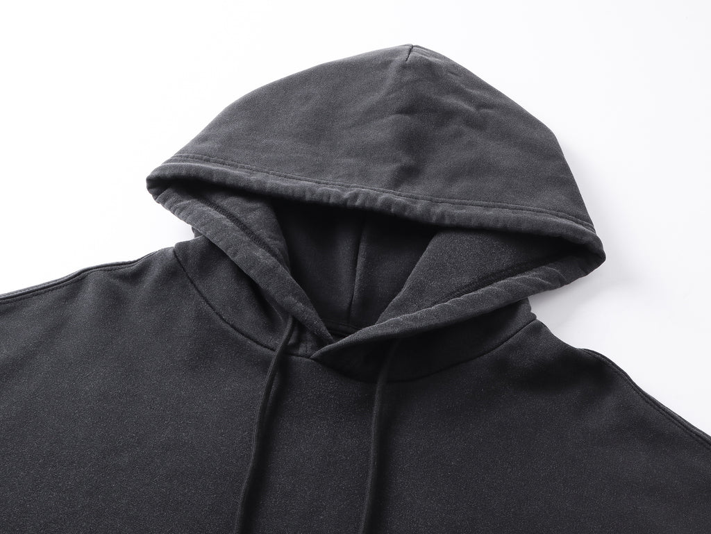 Balenciaga | Charcoal BB Distorted Logo Hoodie