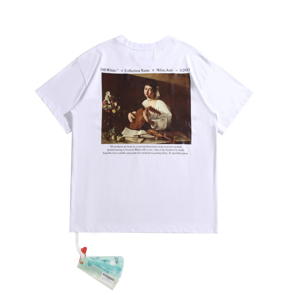 Off-White | Caravaggio Oil Painting Graphic Tee | Black, White, Beige Off-White