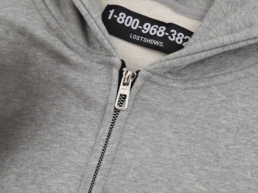 LOSTSHDWS | Full Zip Tracksuit Set Black LOSTSHDWS