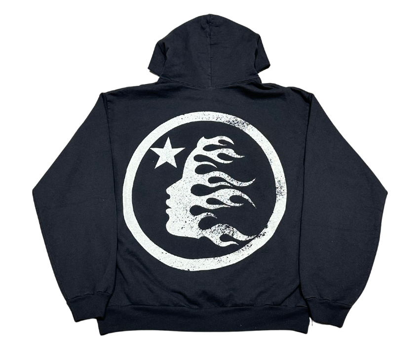 Hellstar HS0244 Hoodie | Black Graphic Logo