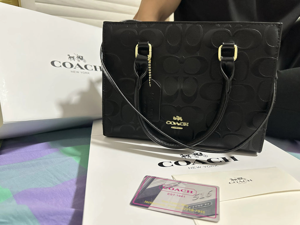 Coach | Large Maggie Tote Bag | Blocked Signature Leather Black