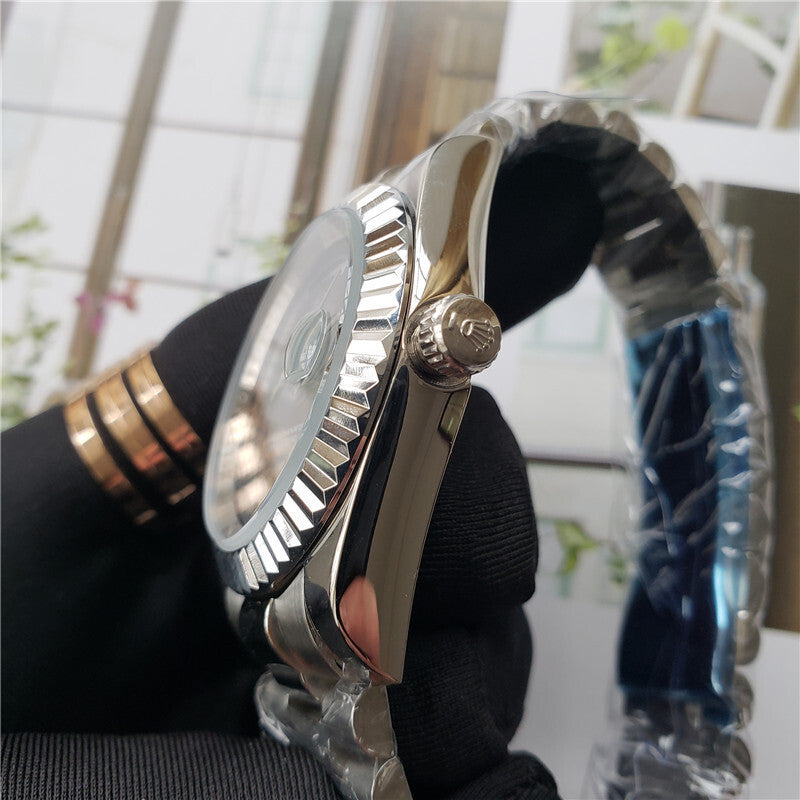 Rolex | Oyster Perpetual Day-Date | Silver & Black Dial