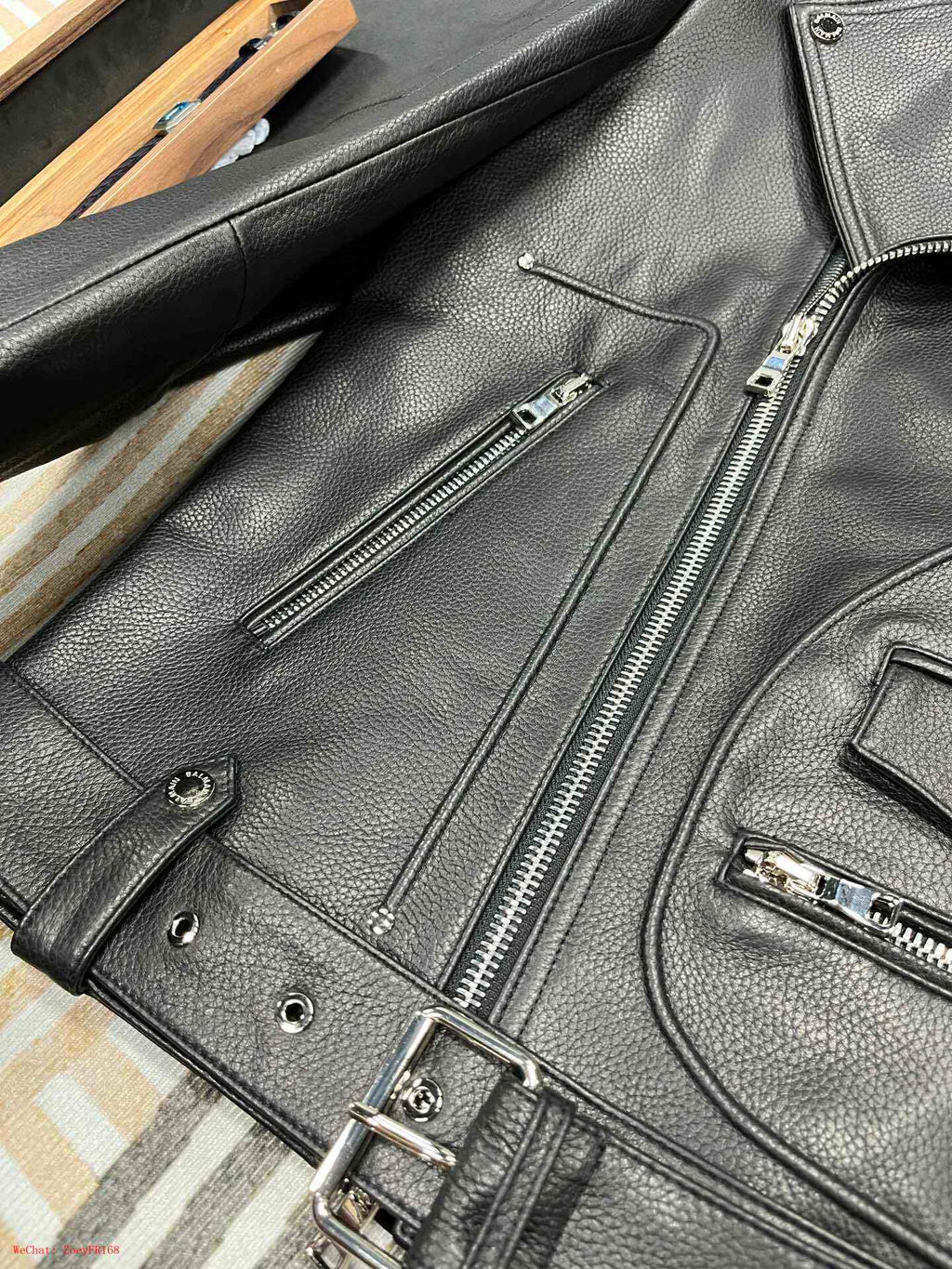 Balmain | Black Leather Biker Jacket Balmain