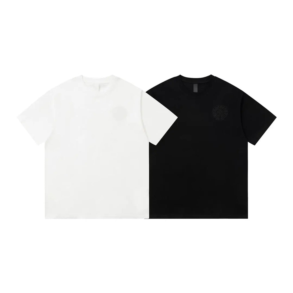 Chrome Hearts | Embossed Logo Tee | Black & White Chrome Hearts