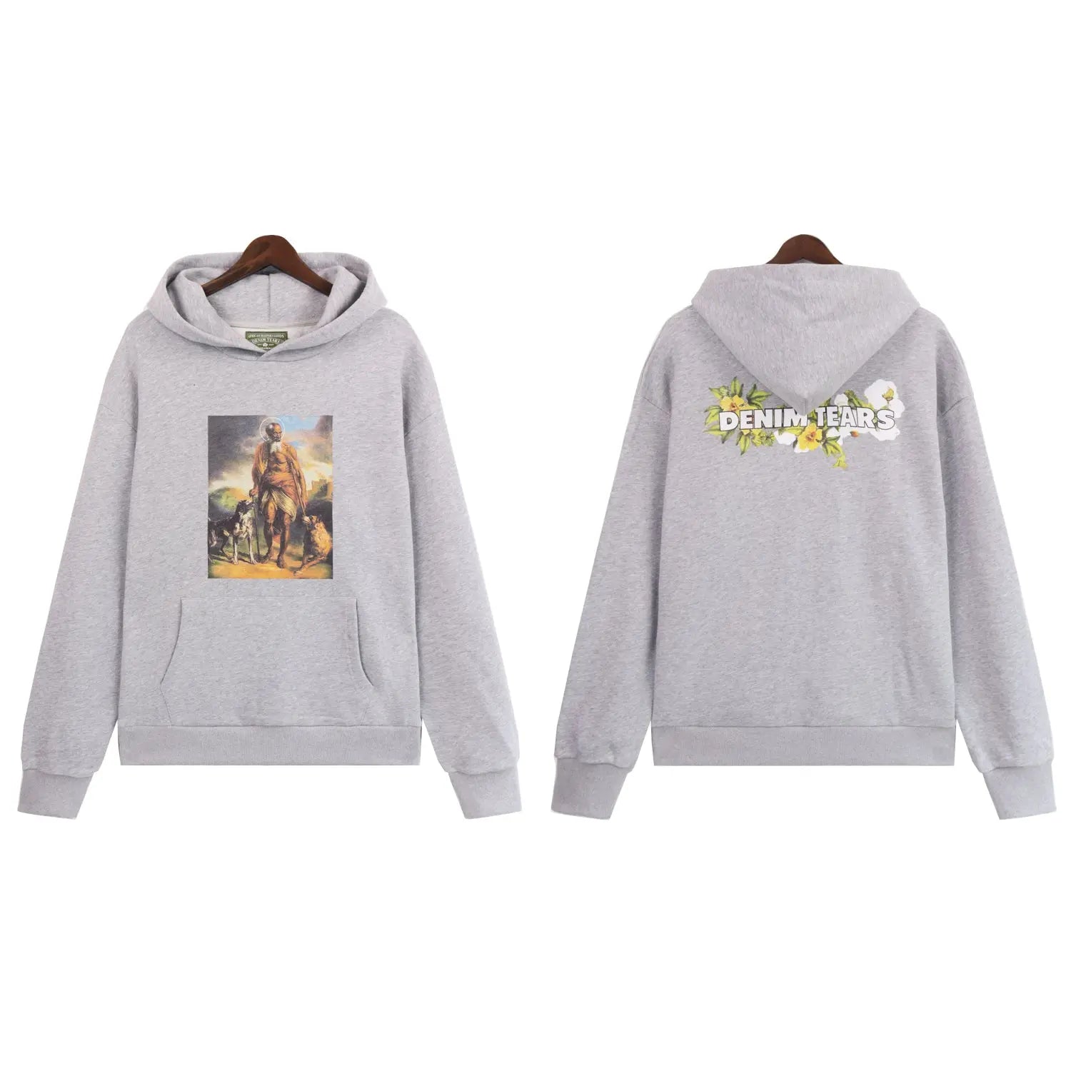 Denim Tears | Black Lazarus Hoodie | Front & Back Graphic Denim Tears