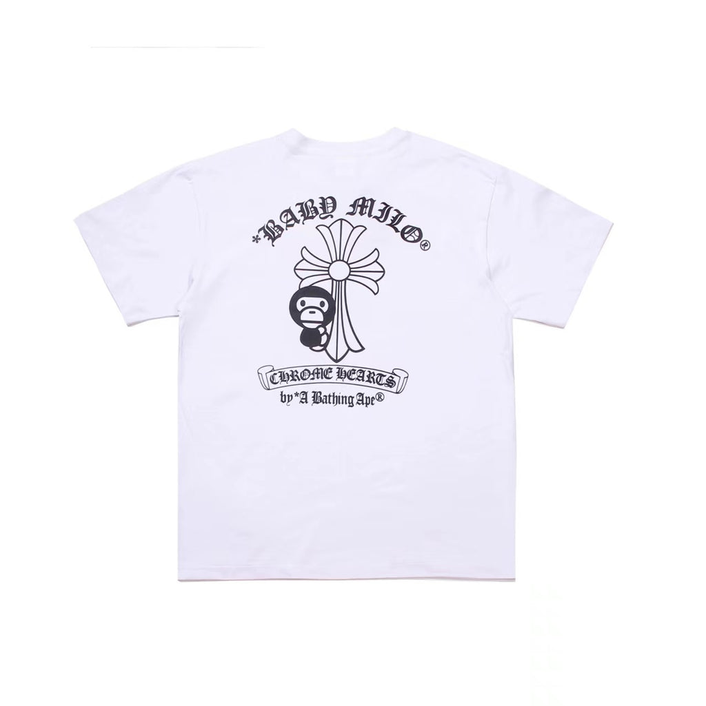 Chrome Hearts x BAPE | Black or White Graphic T-Shirt