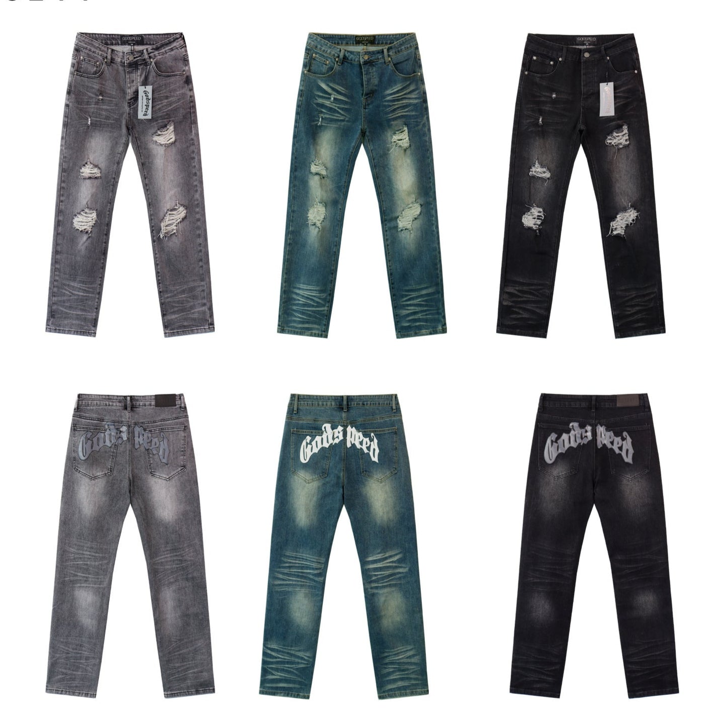 Godspeed | Infinity Denim v2 | Blue, Grey, Black Washes