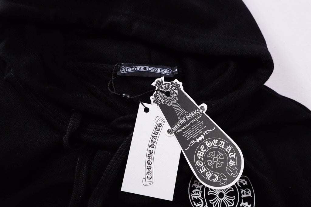 Chrome Hearts | Cross Motif Los Angeles Hoodie in Black & White
