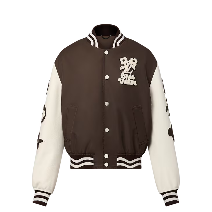 Louis Vuitton | Pharrell × Tyler, the Creator Varsity Jacket | Brown & Cream