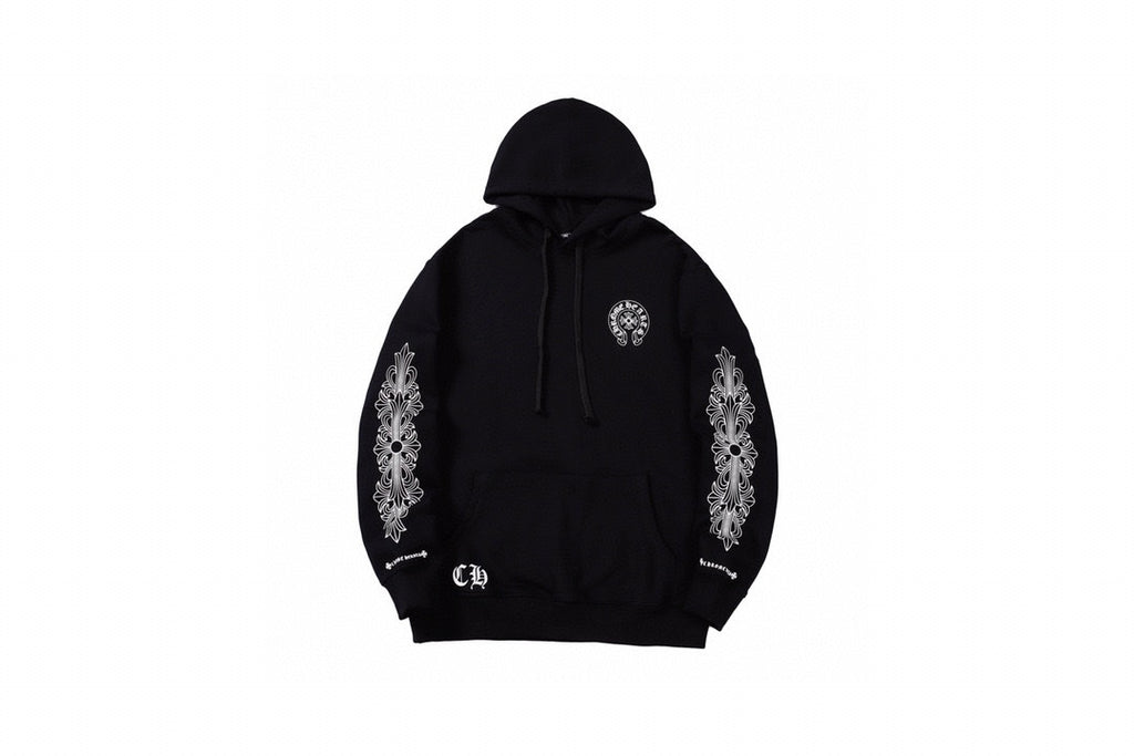 Chrome Hearts | Cross Motif Los Angeles Hoodie in Black & White
