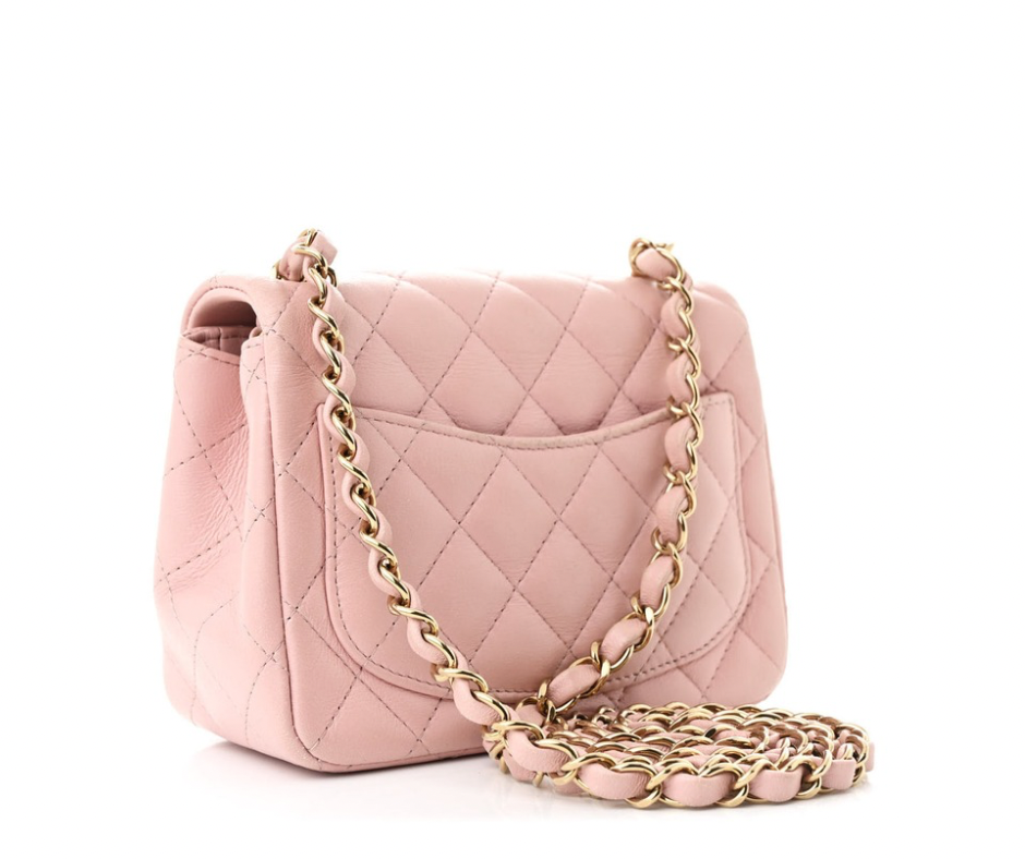 Chanel | Quilted Mini Square Flap Shoulder Bag | Light Pink