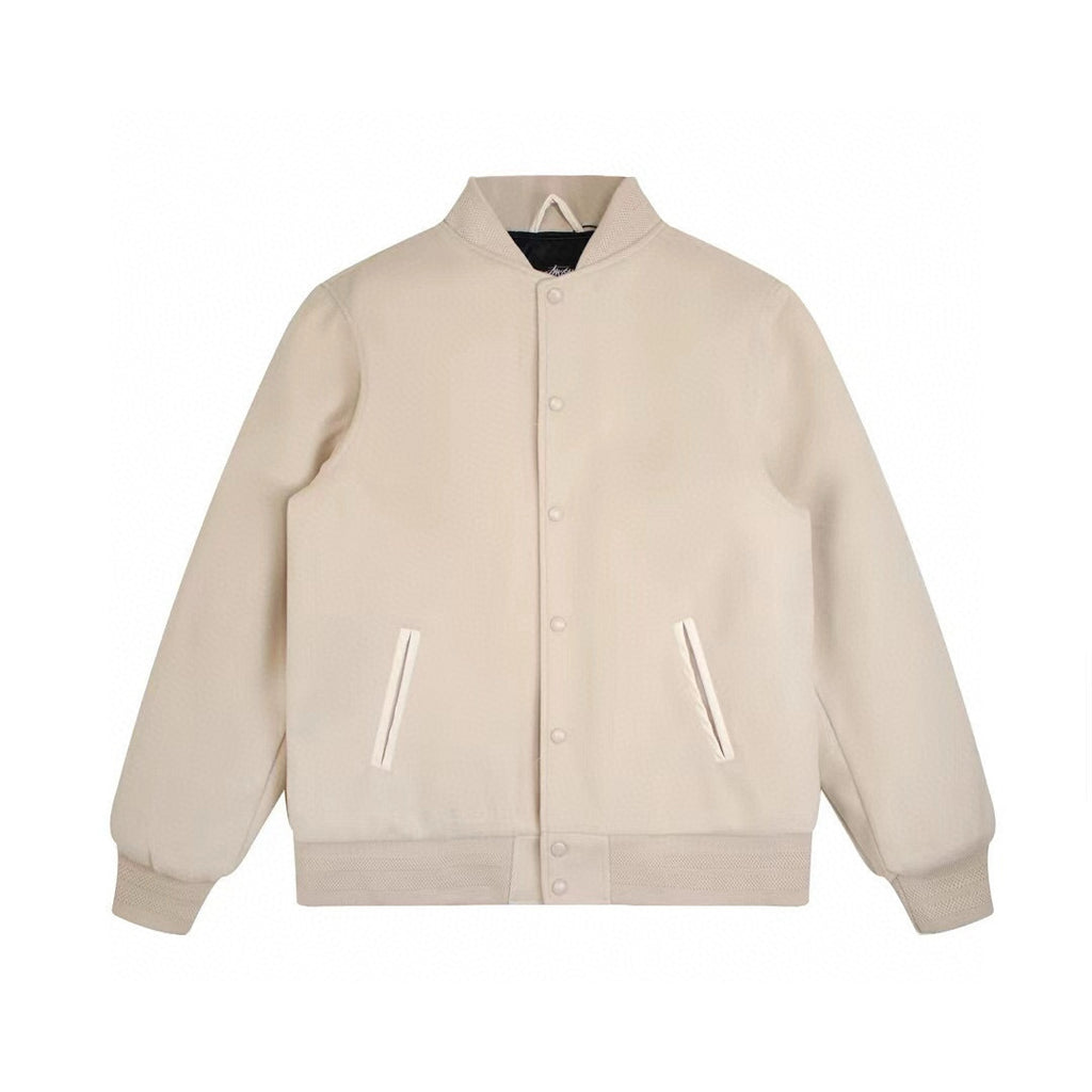 Stüssy | Sport Wool Varsity Jacket | Black, Blue, Beige