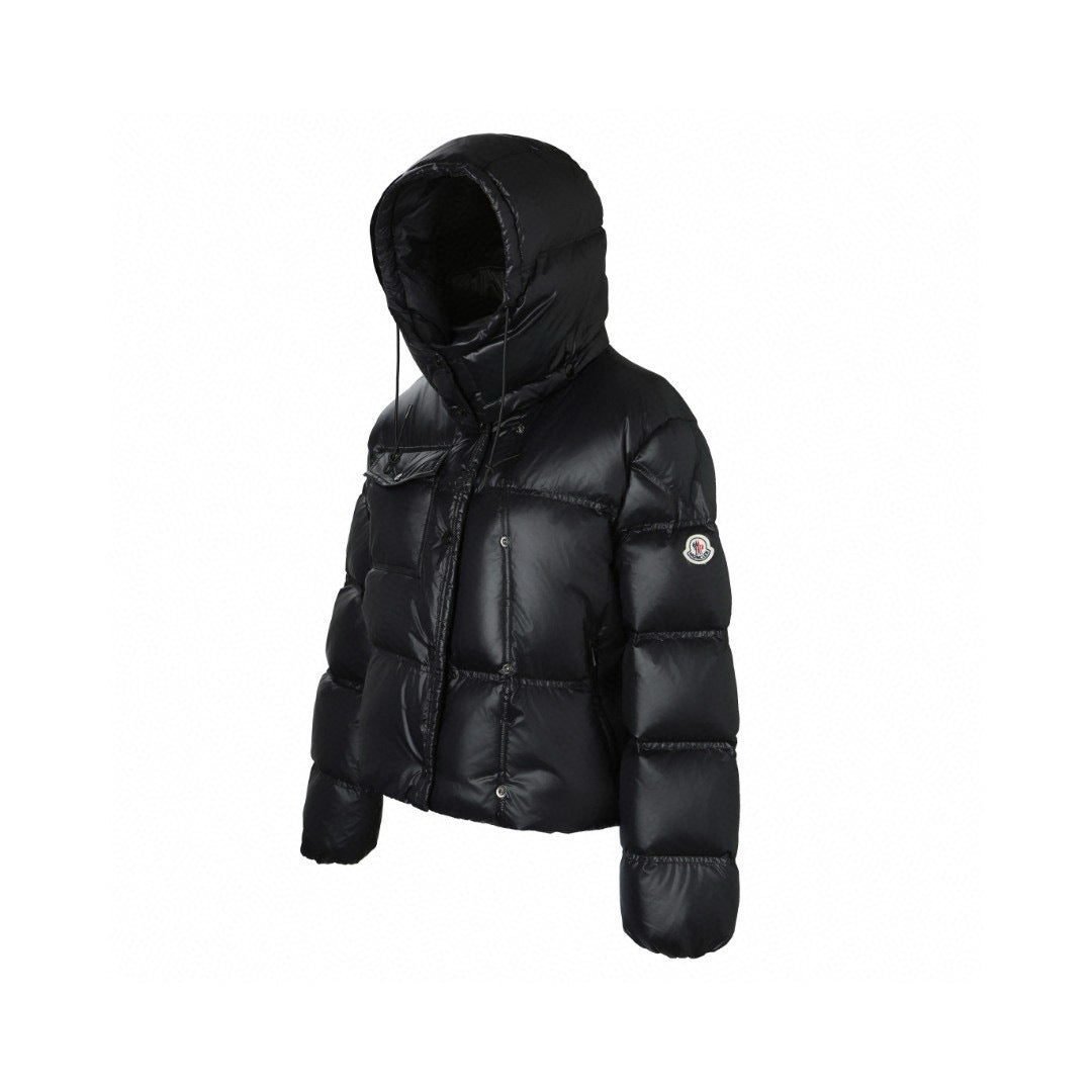 Moncler | Erea Square-Quilted Hooded Short Down Jacket | Black