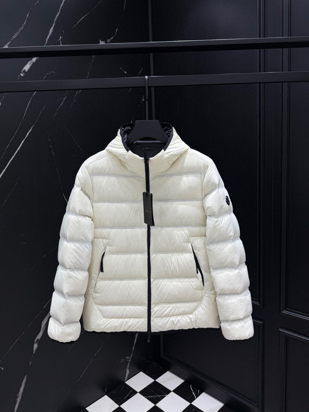 Moncler | Down Puffer Jacket | Black & Off-White