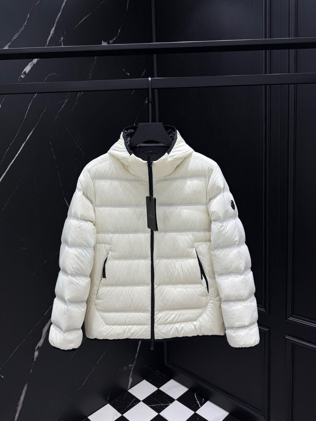 Moncler | Down Puffer Jacket | Black & Off-White
