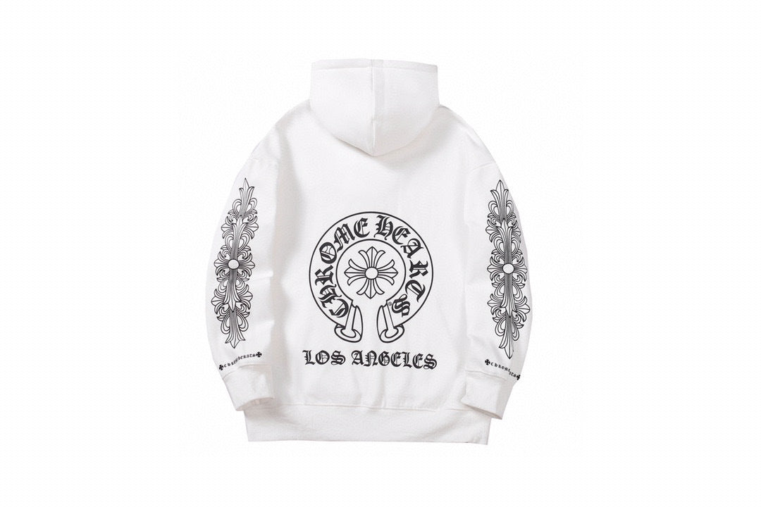 Chrome Hearts | Cross Motif Los Angeles Hoodie in Black & White