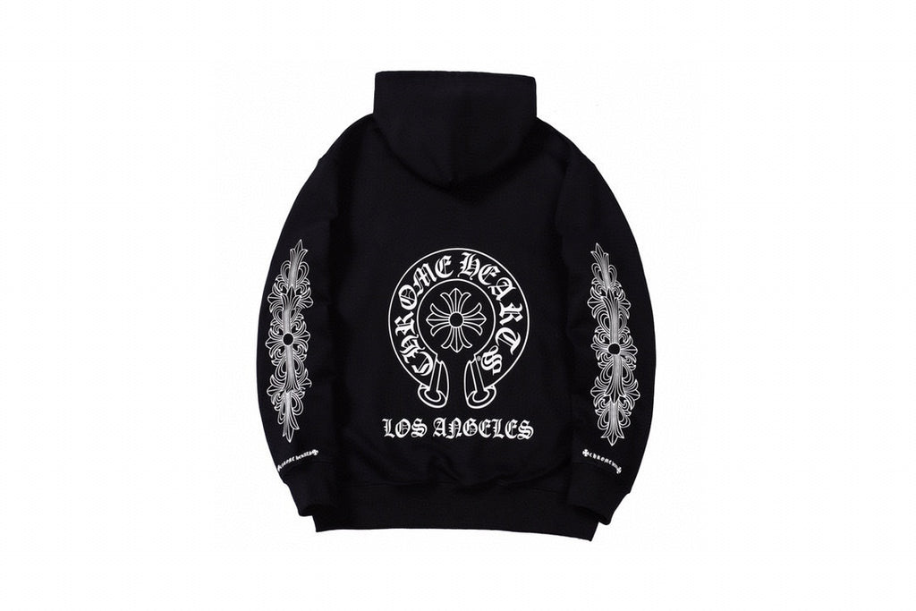 Chrome Hearts | Cross Motif Los Angeles Hoodie in Black & White