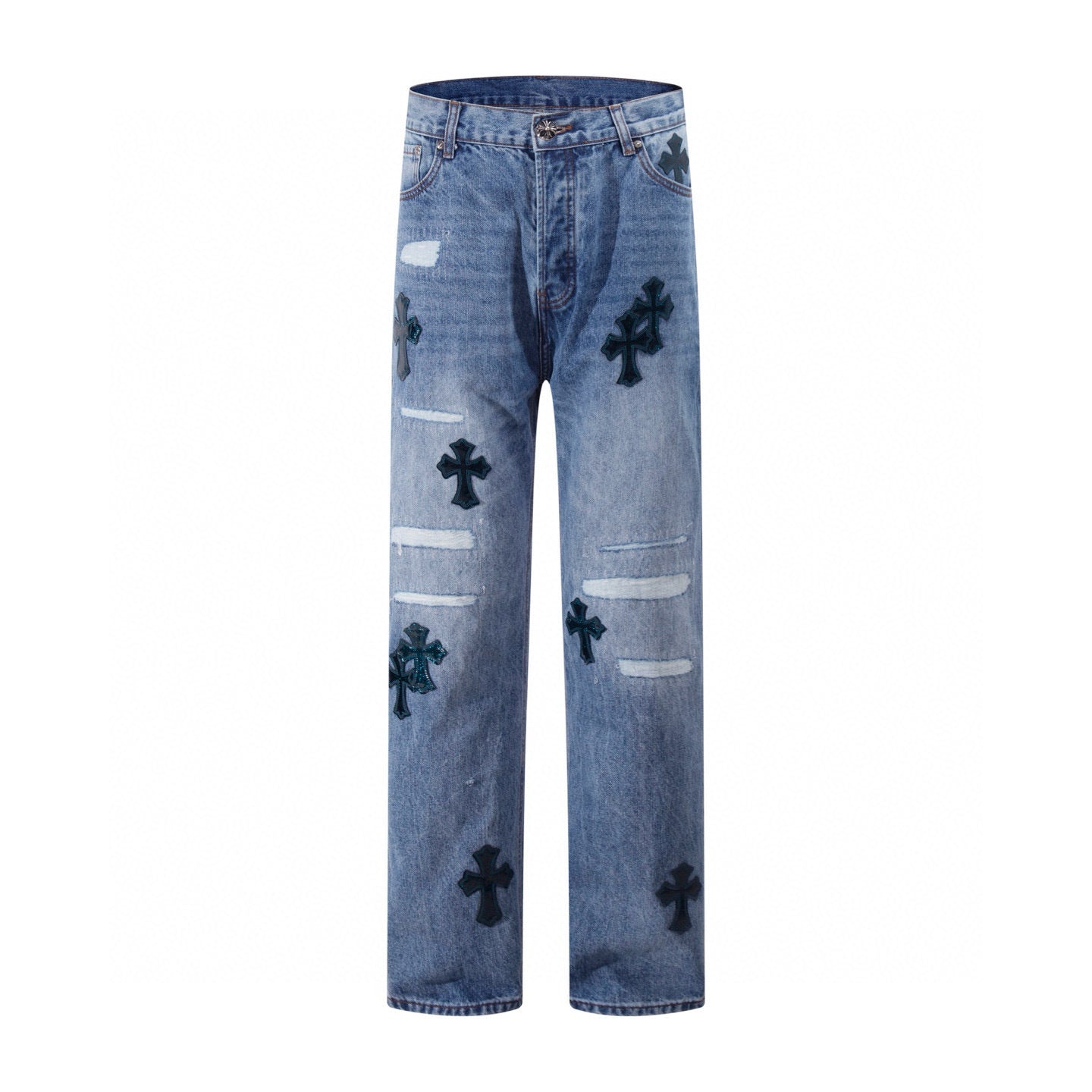 Chrome Hearts | Cross Patch Jeans | Black/Blue