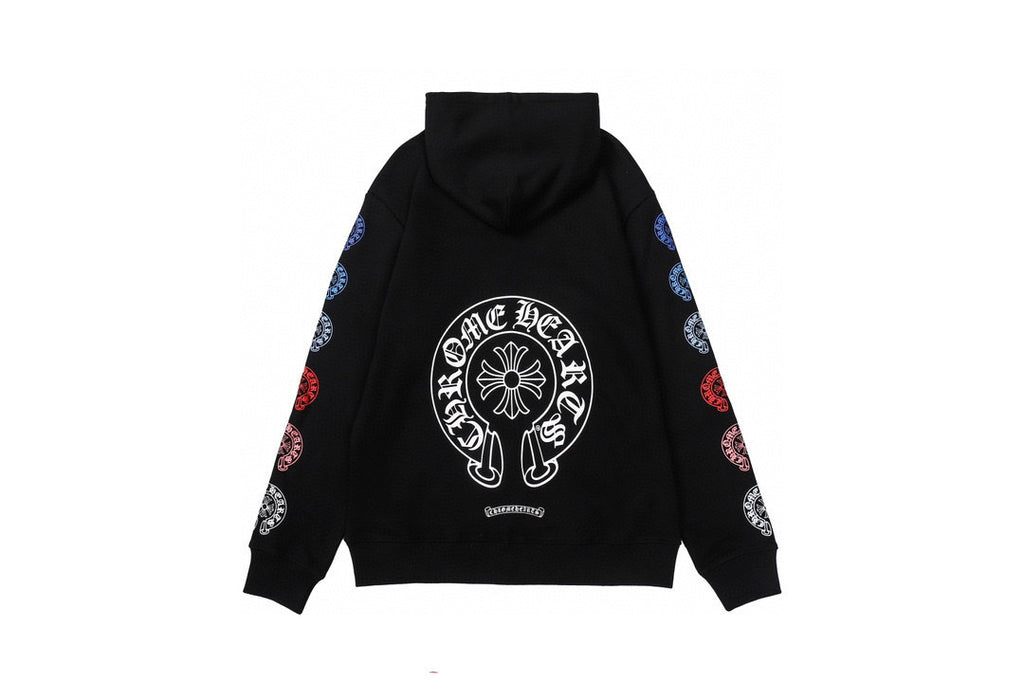 Chrome Hearts | Horseshoe Logo Zip Hoodie in Black or White