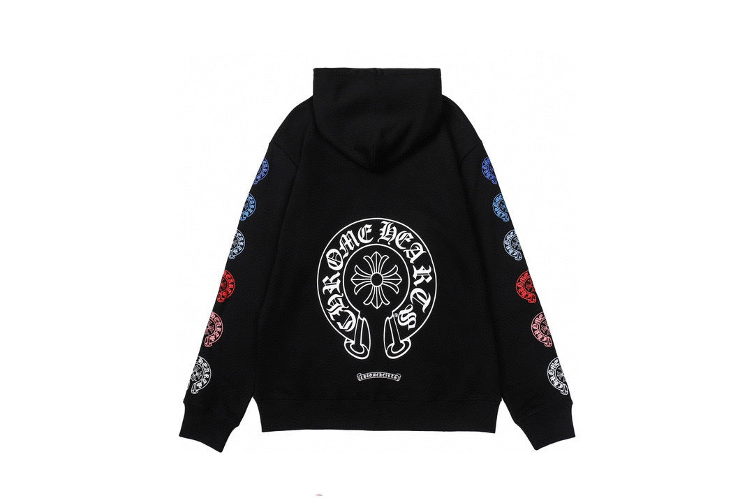 Chrome Hearts | Horseshoe Logo Zip Hoodie in Black or White