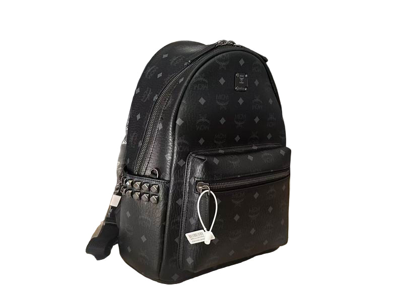 Black Visetos Belt Bag | Pebbled Leather | Silver Hardware