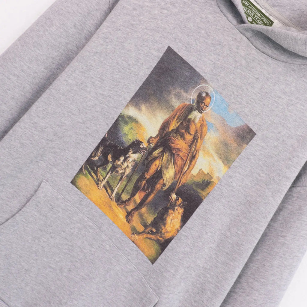 Denim Tears | Black Lazarus Hoodie | Front & Back Graphic Denim Tears