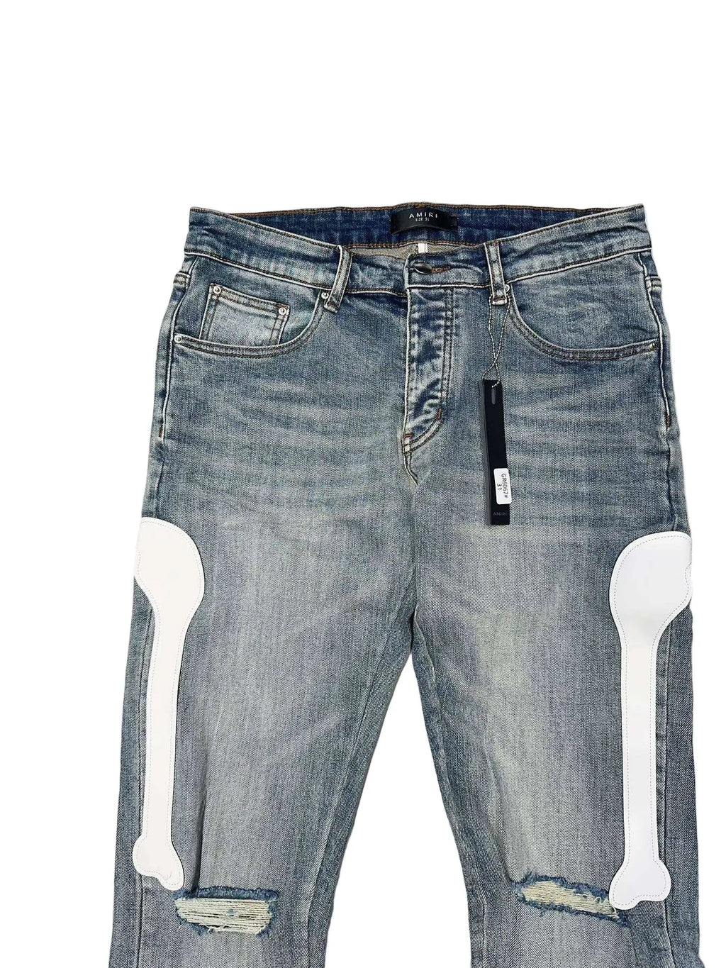 Amiri | Distressed Skelly Slim Denim Jeans Amiri