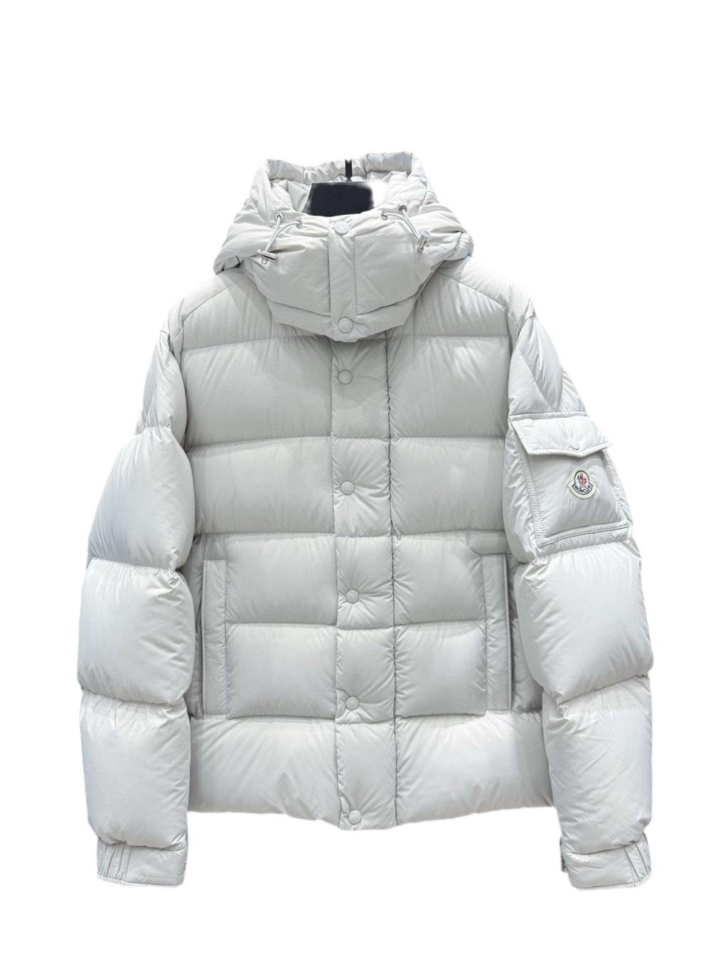 Moncler | Maya 70 Hooded Short Down Jacket in White
