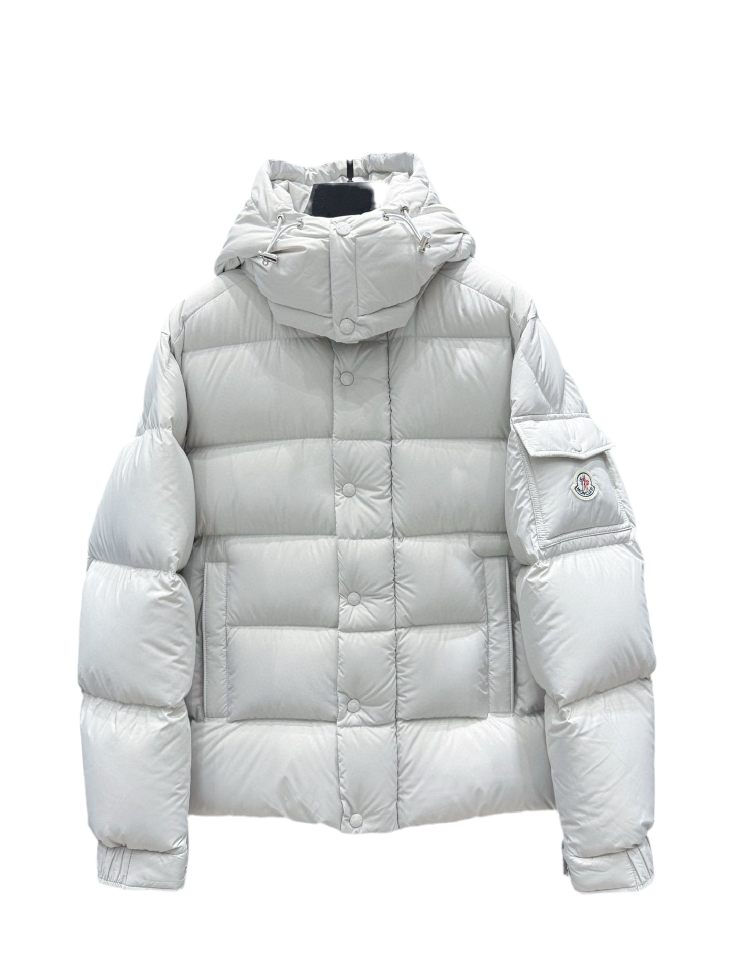 Moncler | Maya 70 Hooded Short Down Jacket in White