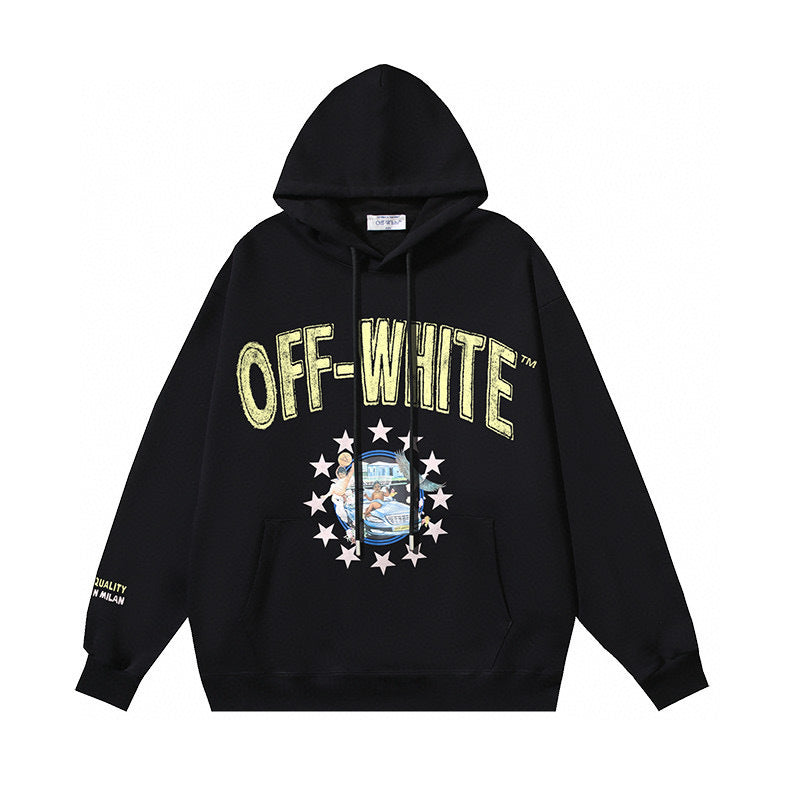 Off-White | Varsity Crest Hoodie | Black & White