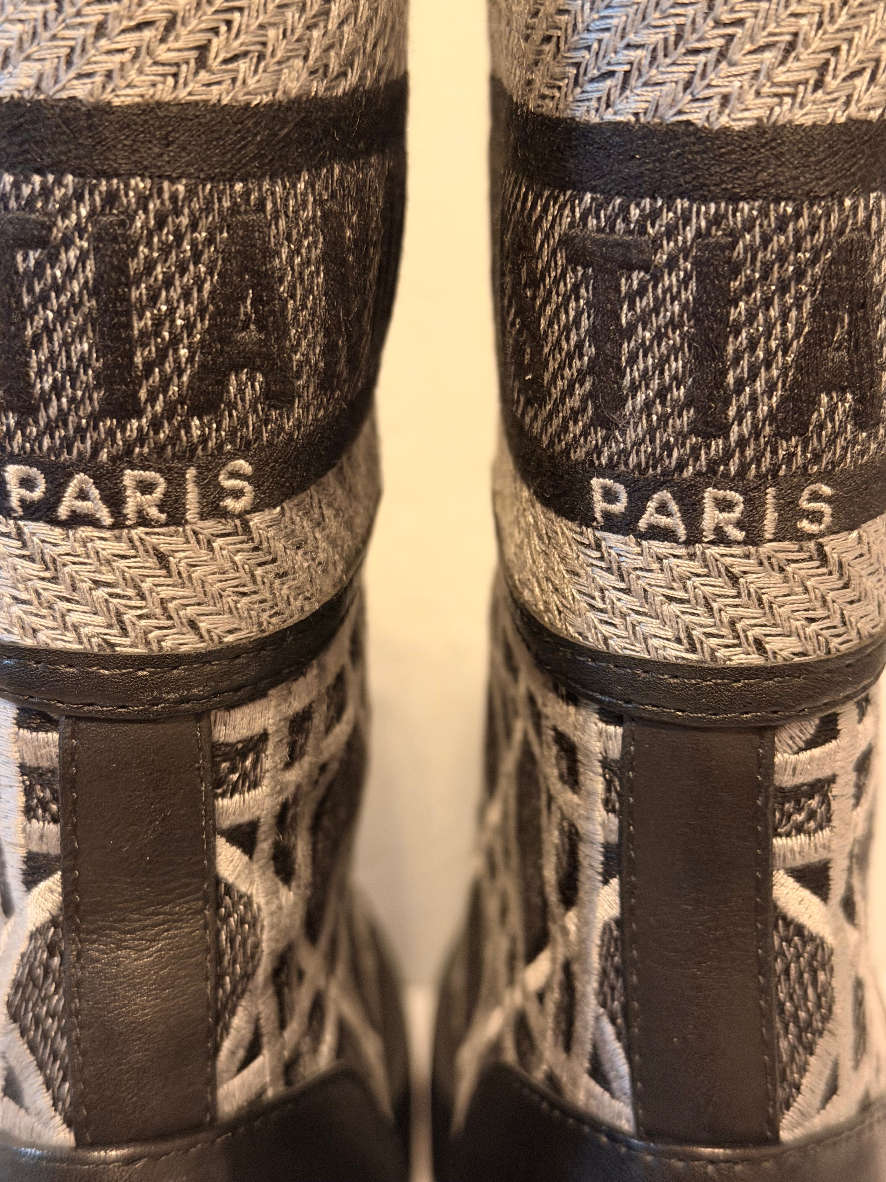 Dior | D-Major Ankle Boots | Black Cannage Tweed