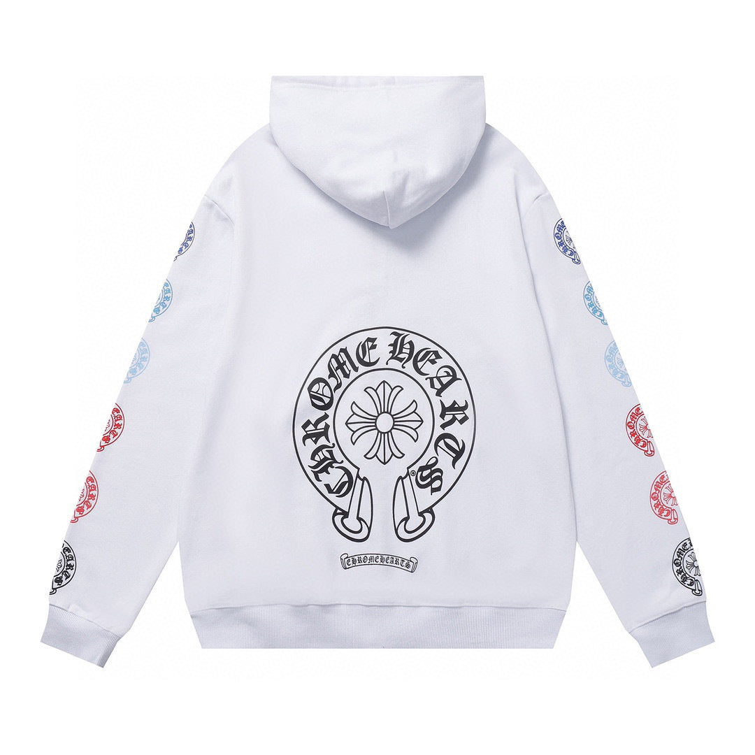 Chrome Hearts | Horseshoe Logo Zip Hoodie in Black or White
