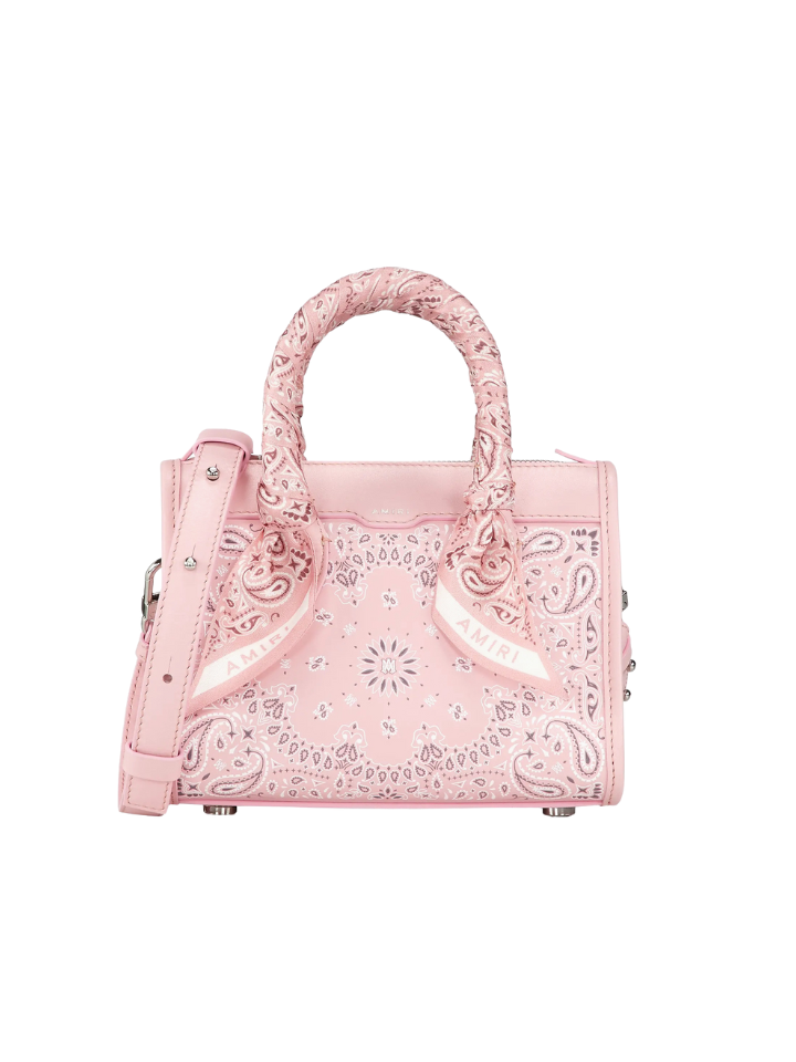 Amiri | Bandana Leather Triangle Bag | Pink