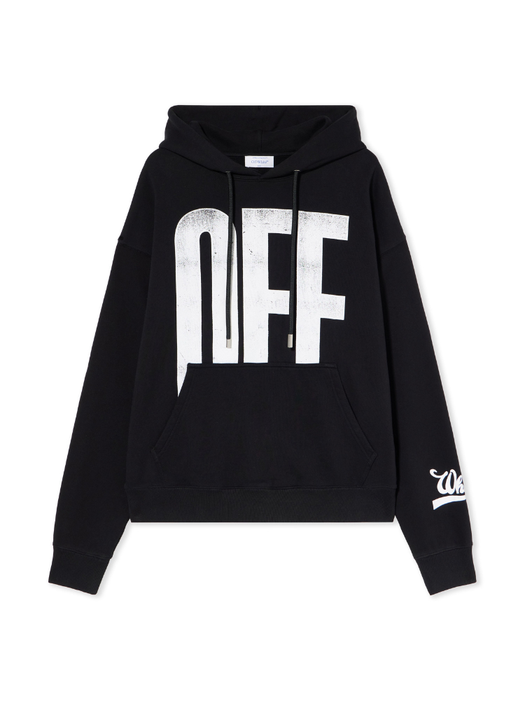 Off-White | Big Off Diagonal Skate Hoodie | Black & White