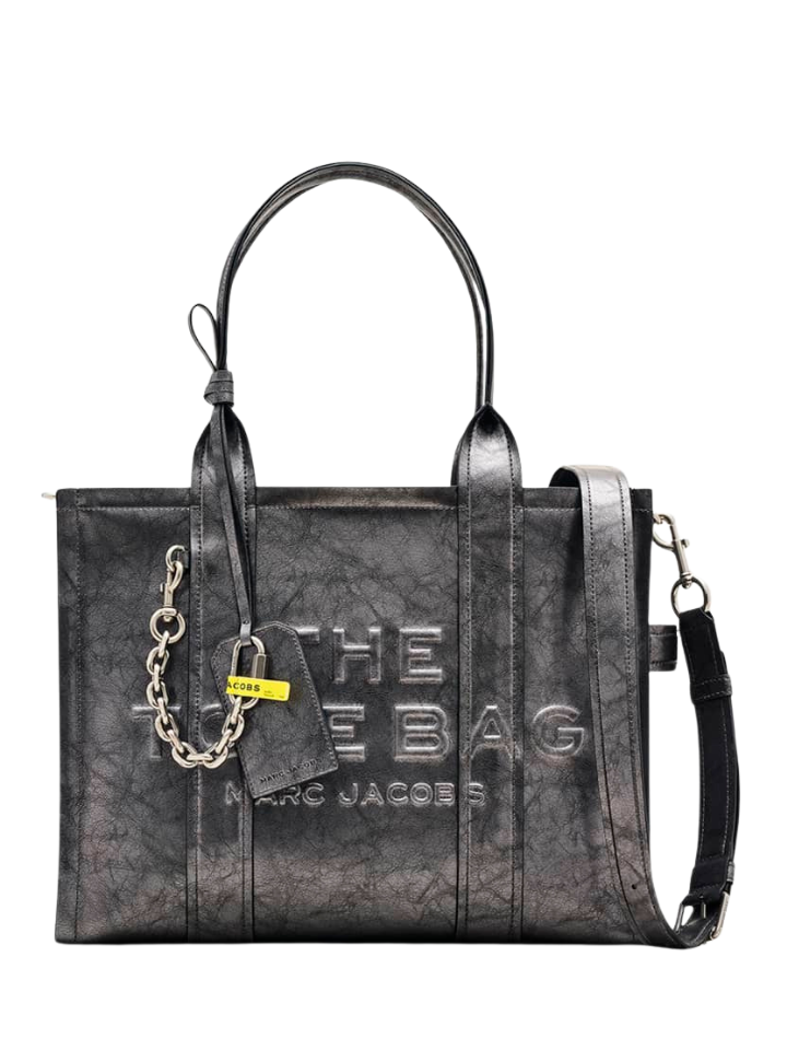 Marc Jacobs | The Large Distressed Leather Tote Bag | Black