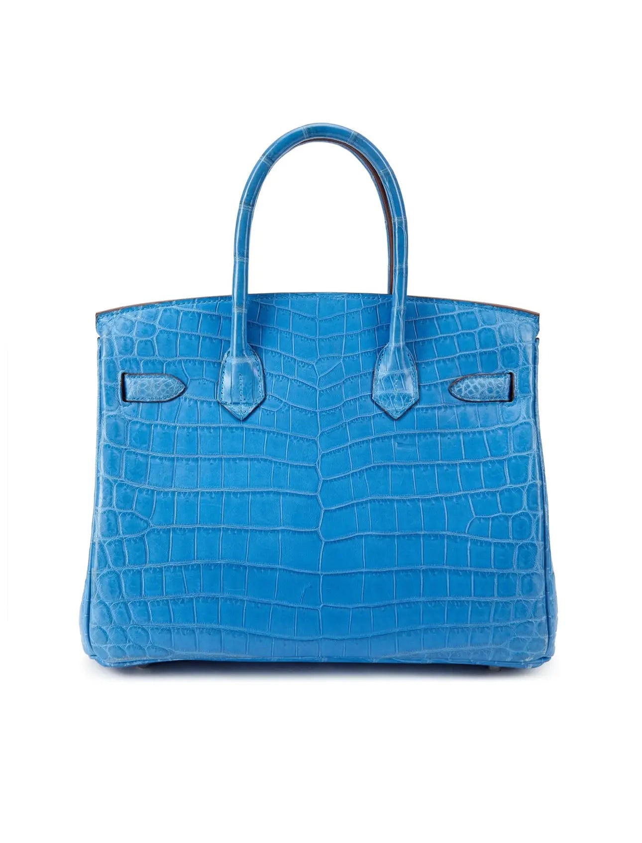 Hermès | Birkin 30 Bleu Mykonos Matte Niloticus Palladium Hardware, 2012 Hermes
