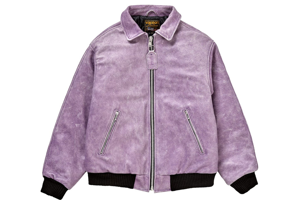 Supreme x Vanson Leathers | Worn Leather Jacket | Purple