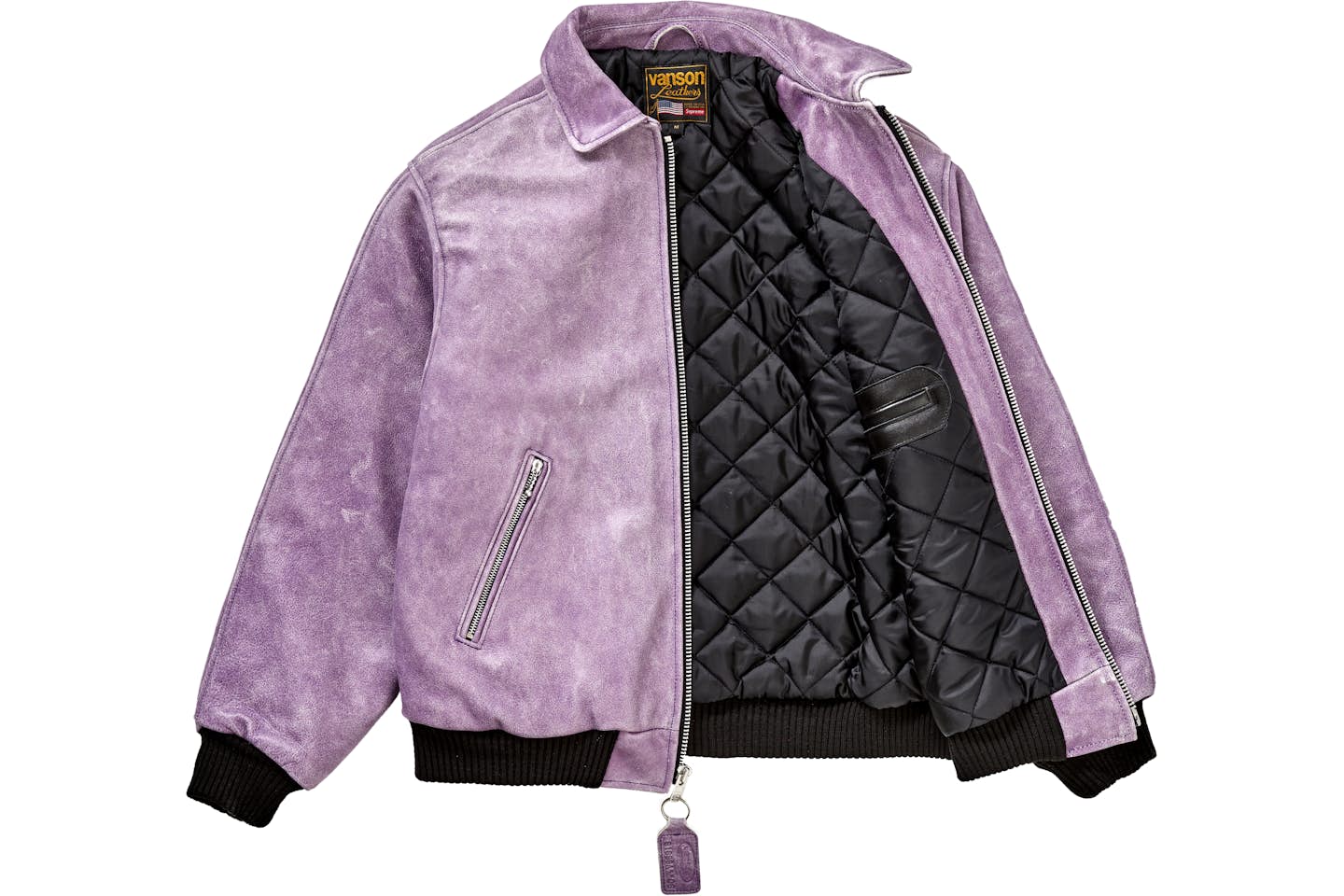 Supreme x Vanson Leathers | Worn Leather Jacket | Purple