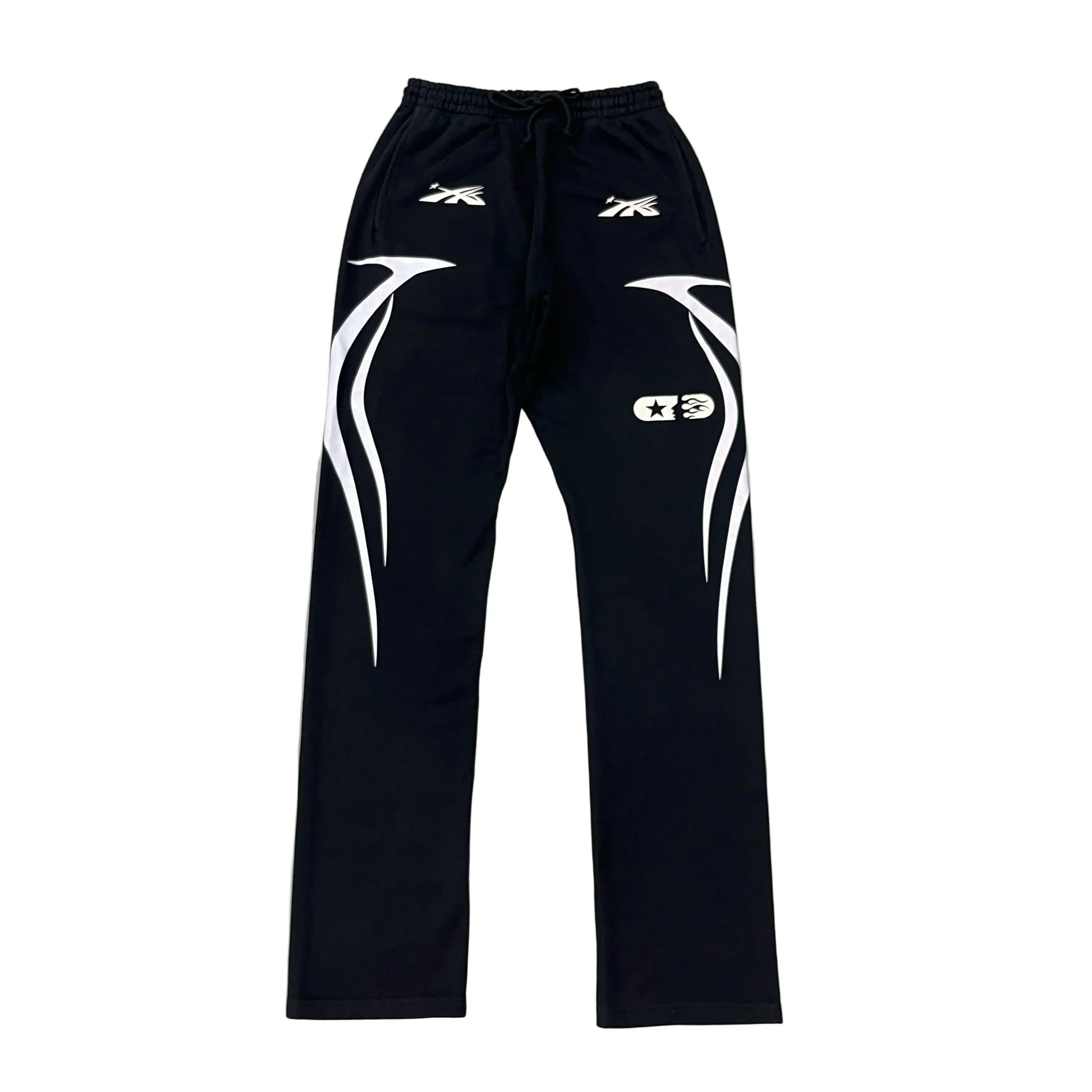 Sp5der | Logo Hoodie + Sweatpants Set | Black/White Hellstar