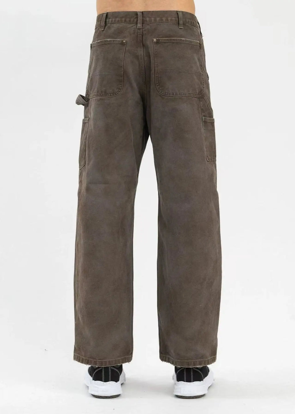 KAMIYA | Boro Duck Painter Pants | Grey Distressed Canvas KAMIYA