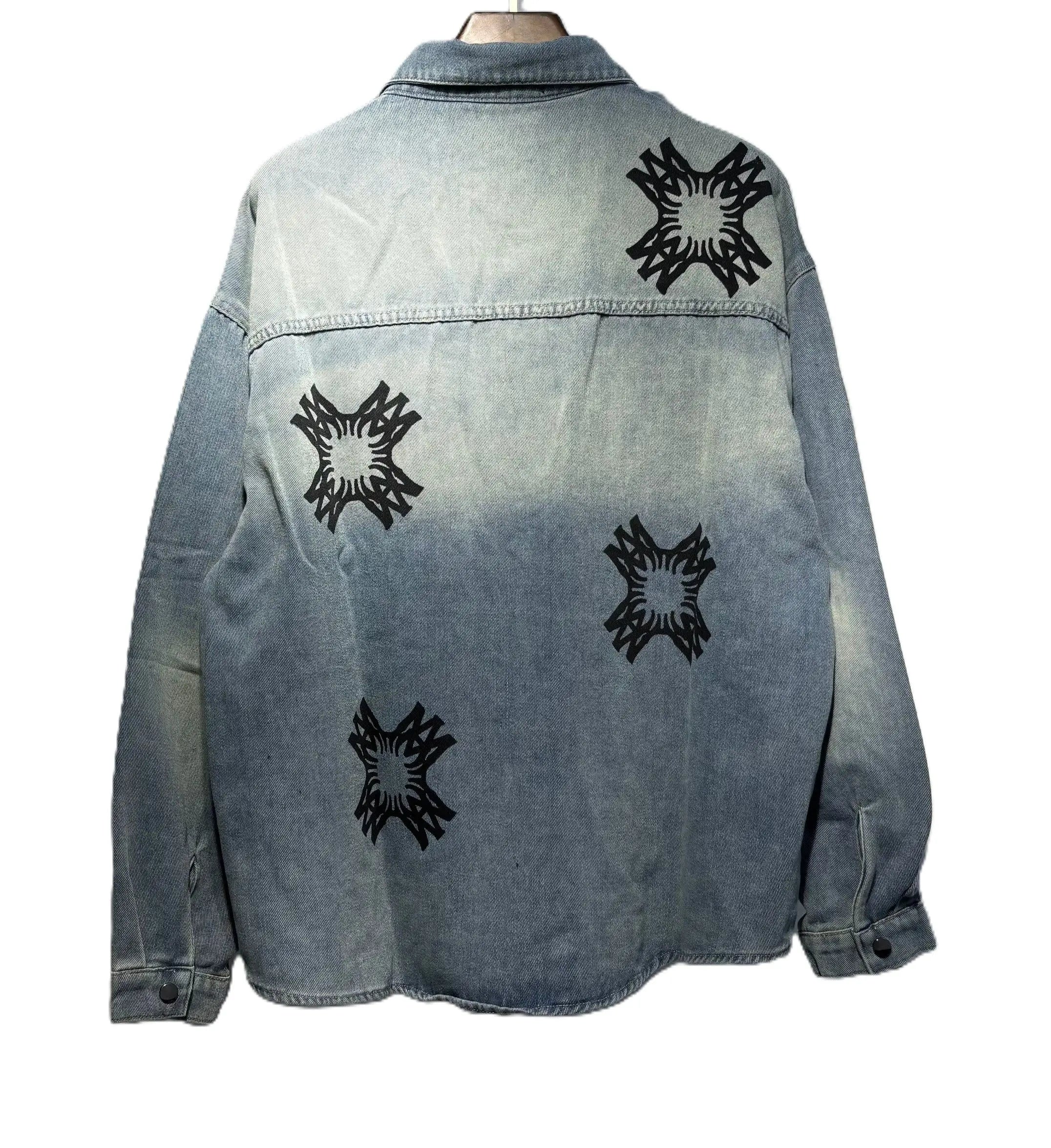 Amiri | Chemist Starburst Overshirt | Light & Aged Black Denim Amiri