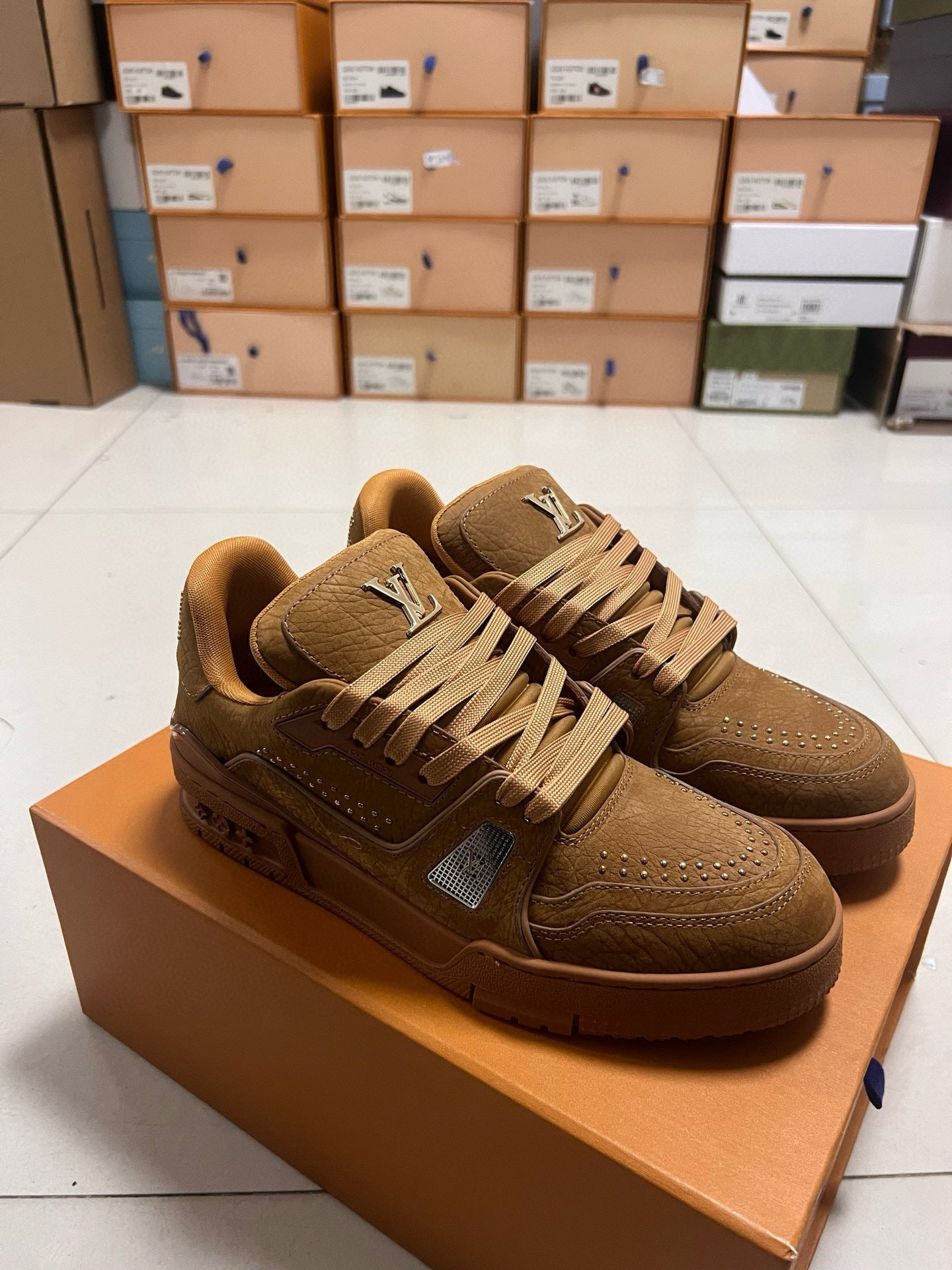 Louis Vuitton | LV Trainer Sneakers | Brown Suede Edition