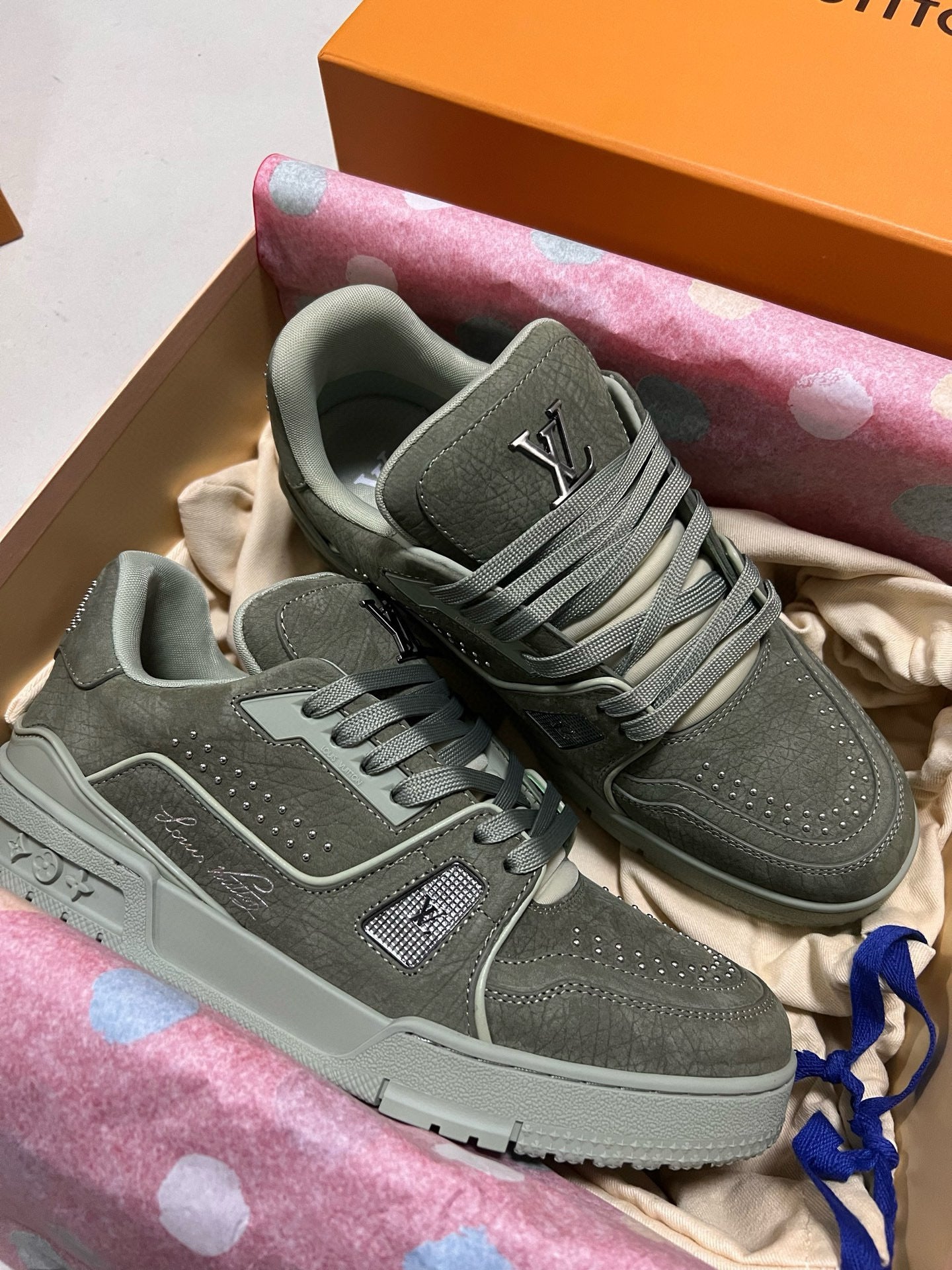 Louis Vuitton | LV Trainer Sneakers | Grey Suede Edition