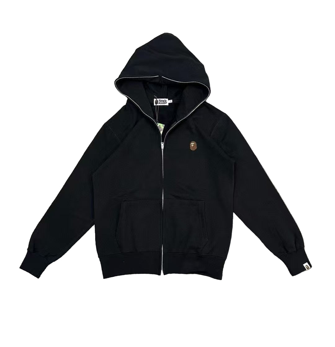 A Bathing Ape | Ape Head Full Zip Hoodie | Black & Grey